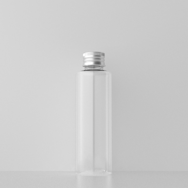 100ml アルミキャップ＆中栓付きPETボトル 、ピンク、 白色 、クリアー、 黒色、 茶色、 緑色、 ブルのカラーは在庫販売