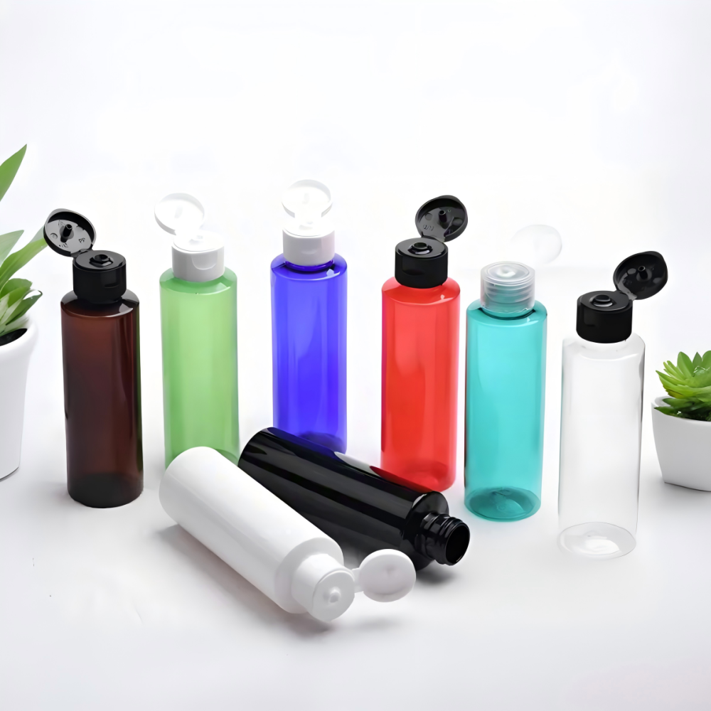 120ml ワンタッチキャップ付きPETボトル 、ピンク、 白色 、クリアー、 黒色、 茶色、 緑色、 ブルのカラーは在庫販売