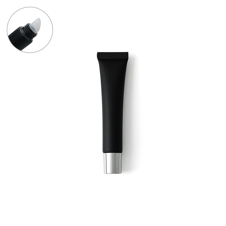 在庫あり：10ml、15ml、20mlのマットブラックの化粧品用プラスチックチューブ、口紅詰め替え用、アイクリーム、ローション用ローラーボール空ボトル