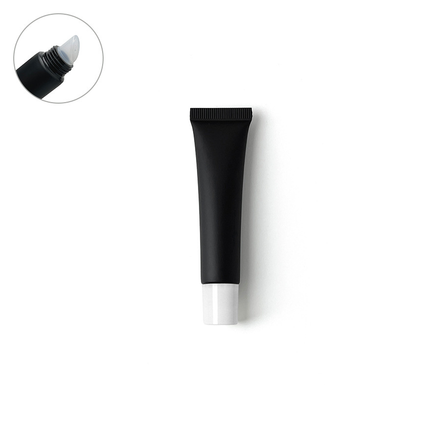 在庫あり：10ml、15ml、20mlのマットブラックの化粧品用プラスチックチューブ、口紅詰め替え用、アイクリーム、ローション用ローラーボール空ボトル