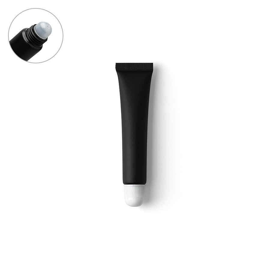 在庫あり：10ml、15ml、20mlのマットブラックの化粧品用プラスチックチューブ、口紅詰め替え用、アイクリーム、ローション用ローラーボール空ボトル