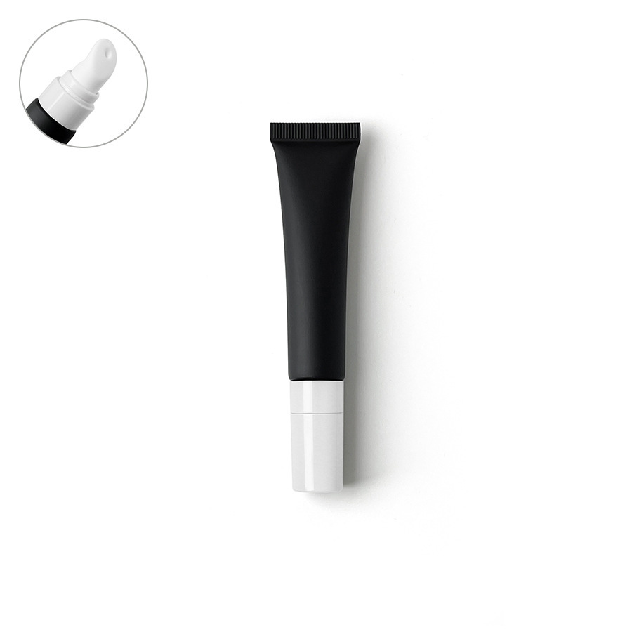 在庫あり：10ml、15ml、20mlのマットブラックの化粧品用プラスチックチューブ、口紅詰め替え用、アイクリーム、ローション用ローラーボール空ボトル