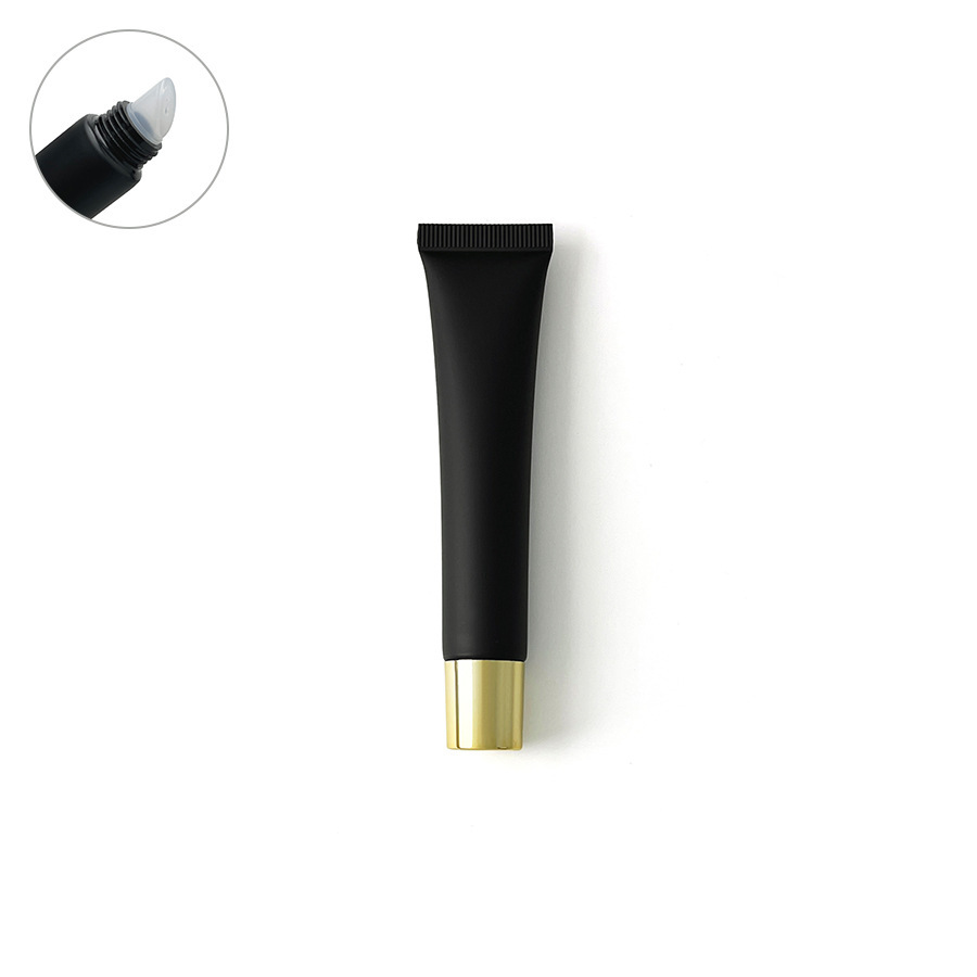 在庫あり：10ml、15ml、20mlのマットブラックの化粧品用プラスチックチューブ、口紅詰め替え用、アイクリーム、ローション用ローラーボール空ボトル