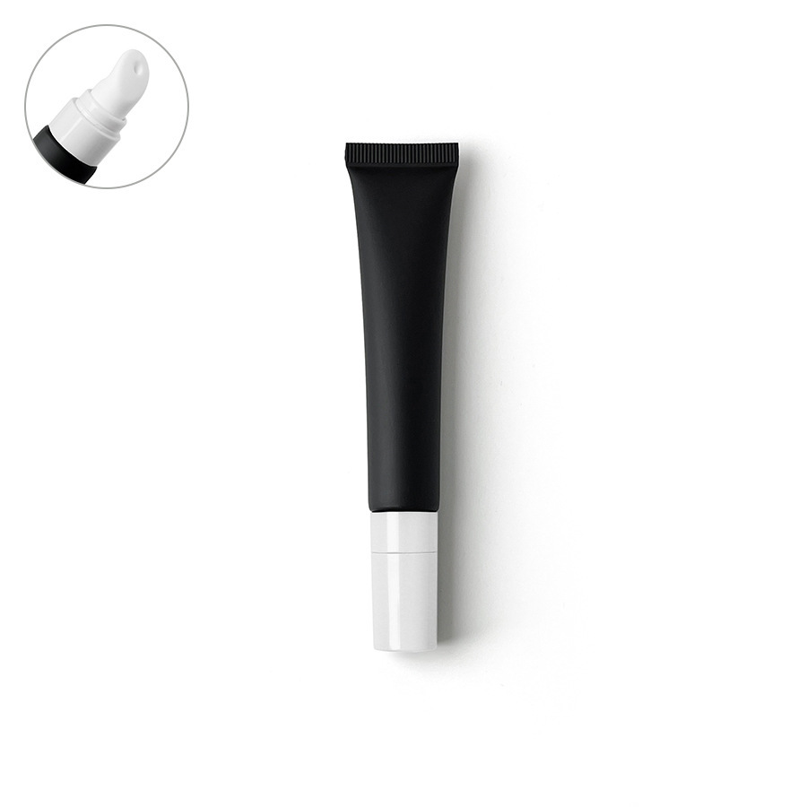 在庫あり：10ml、15ml、20mlのマットブラックの化粧品用プラスチックチューブ、口紅詰め替え用、アイクリーム、ローション用ローラーボール空ボトル