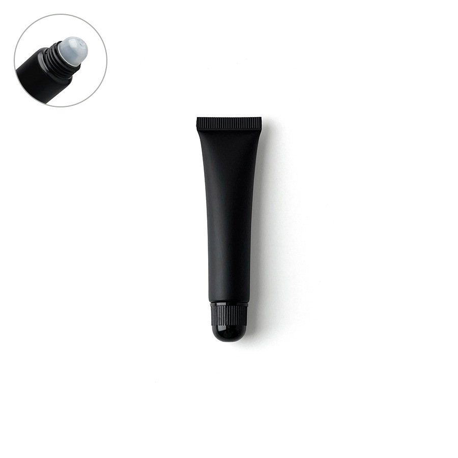 在庫あり：10ml、15ml、20mlのマットブラックの化粧品用プラスチックチューブ、口紅詰め替え用、アイクリーム、ローション用ローラーボール空ボトル