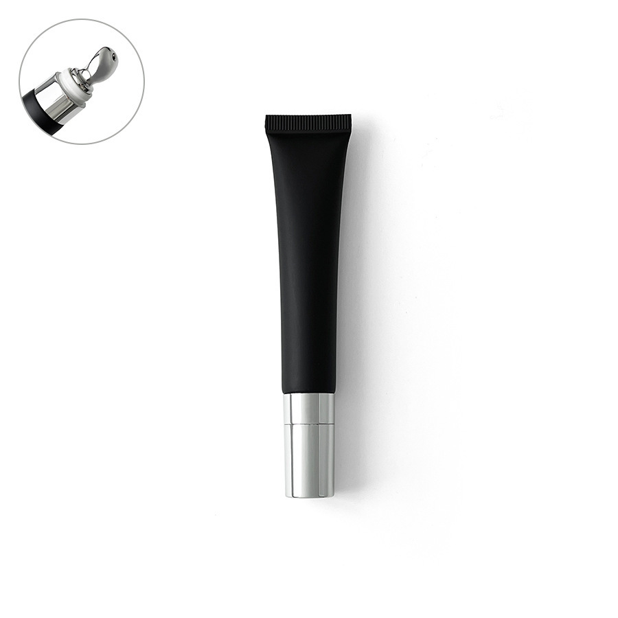 在庫あり：10ml、15ml、20mlのマットブラックの化粧品用プラスチックチューブ、口紅詰め替え用、アイクリーム、ローション用ローラーボール空ボトル