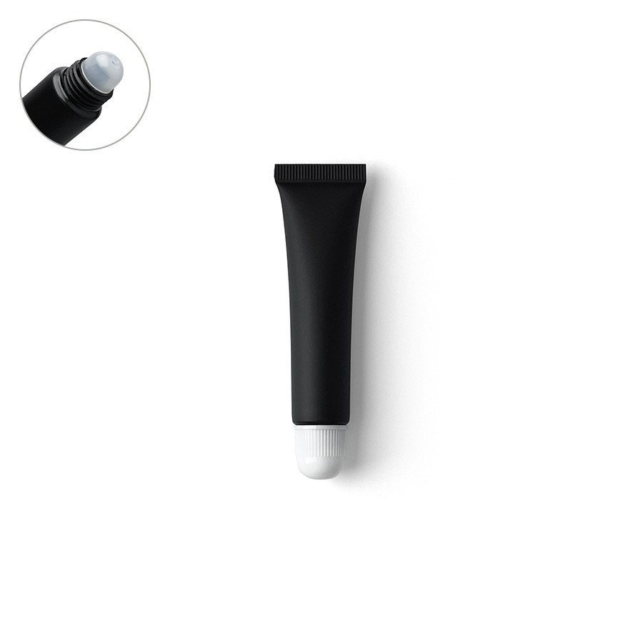 在庫あり：10ml、15ml、20mlのマットブラックの化粧品用プラスチックチューブ、口紅詰め替え用、アイクリーム、ローション用ローラーボール空ボトル