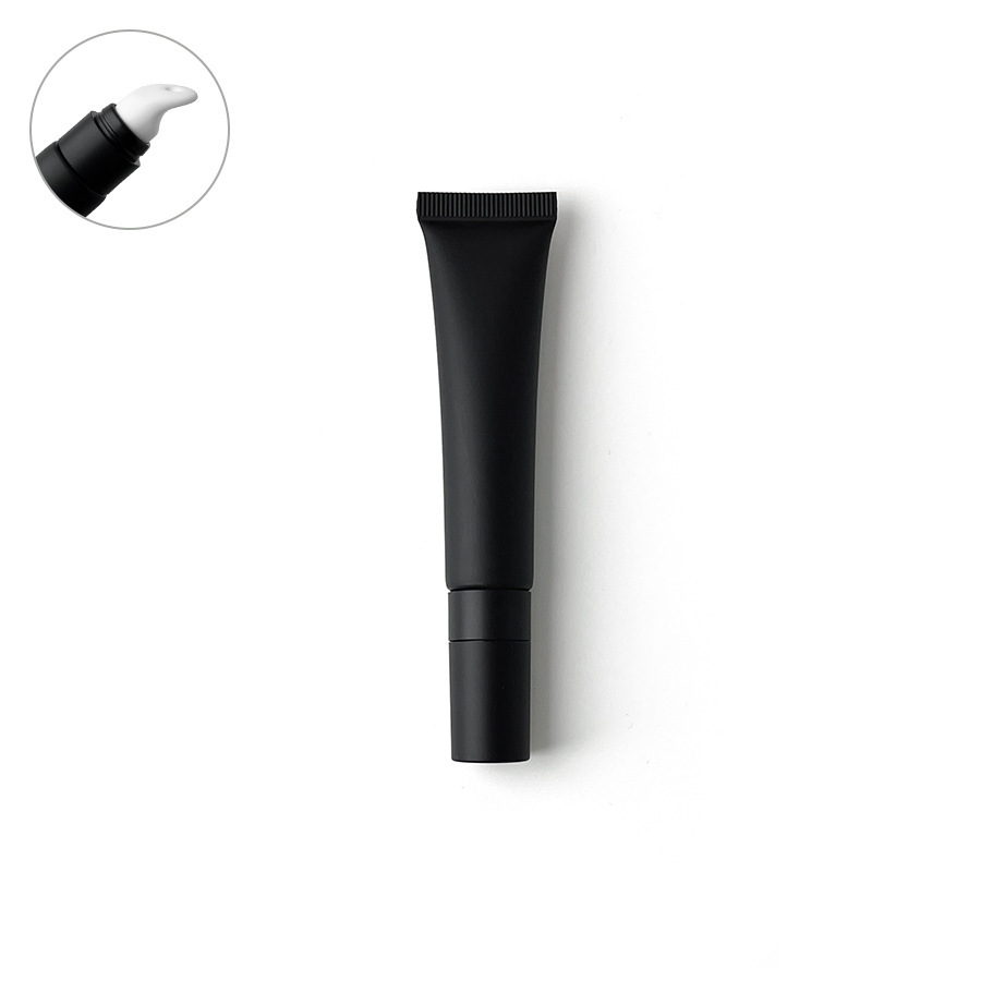 在庫あり：10ml、15ml、20mlのマットブラックの化粧品用プラスチックチューブ、口紅詰め替え用、アイクリーム、ローション用ローラーボール空ボトル