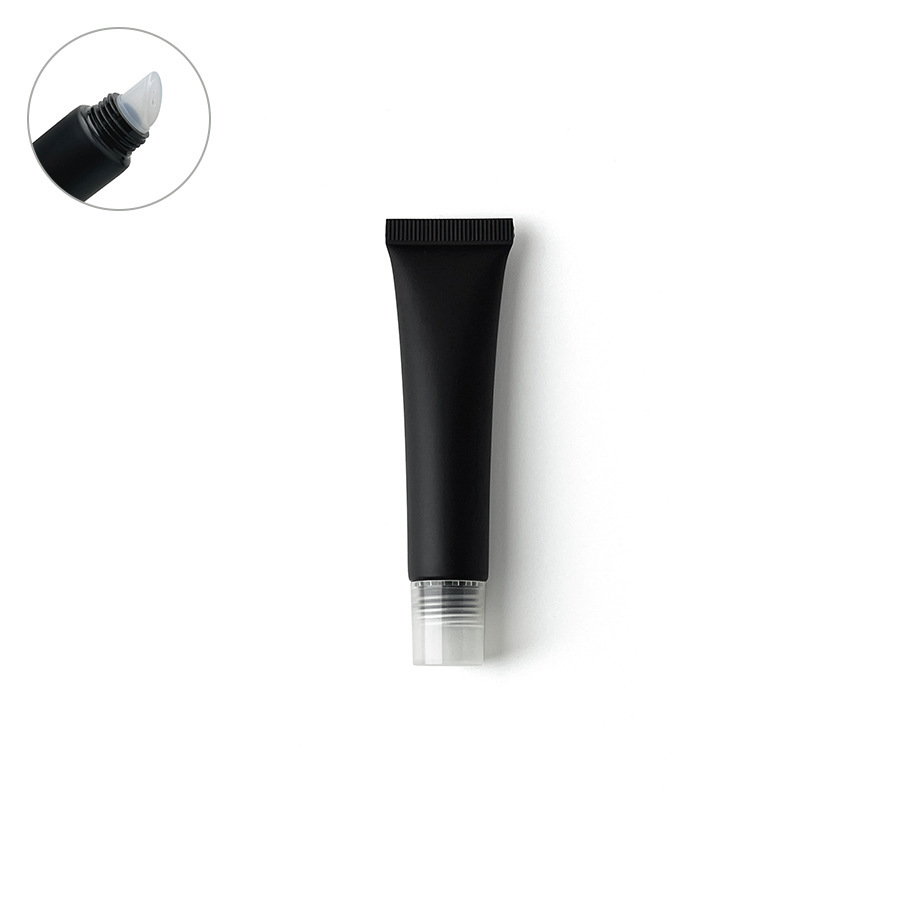 在庫あり：10ml、15ml、20mlのマットブラックの化粧品用プラスチックチューブ、口紅詰め替え用、アイクリーム、ローション用ローラーボール空ボトル