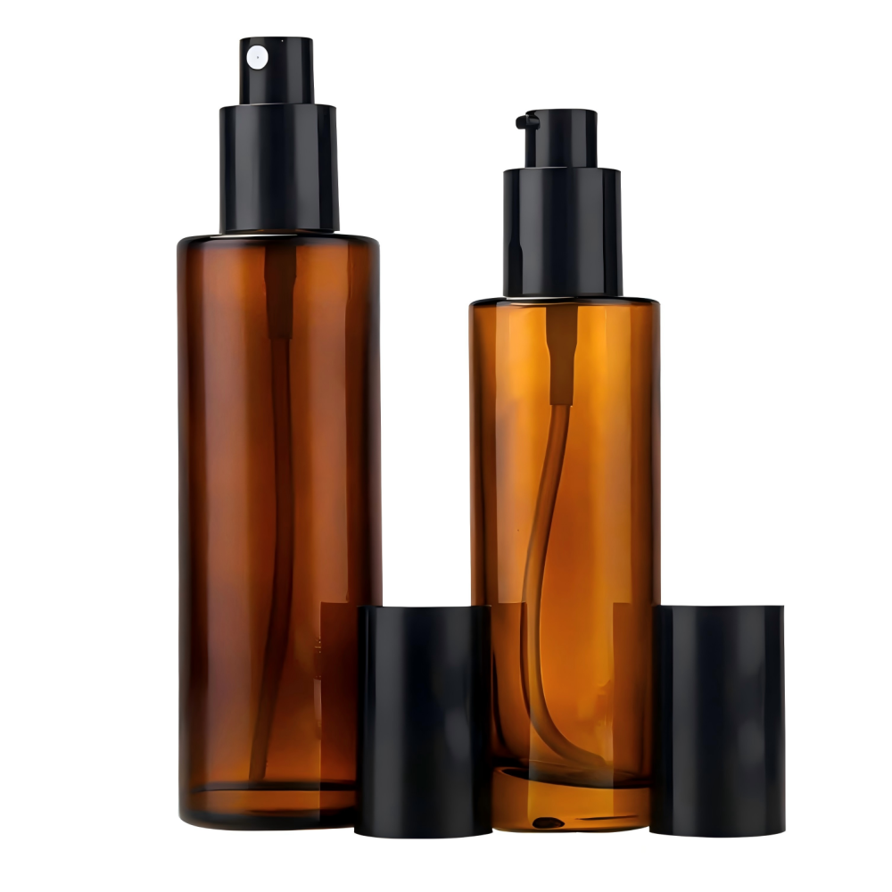 遮光茶ガラス製 スプレー / ローションボトル｜20ml～120ml 多サイズ対応 コスメ詰め替え容器