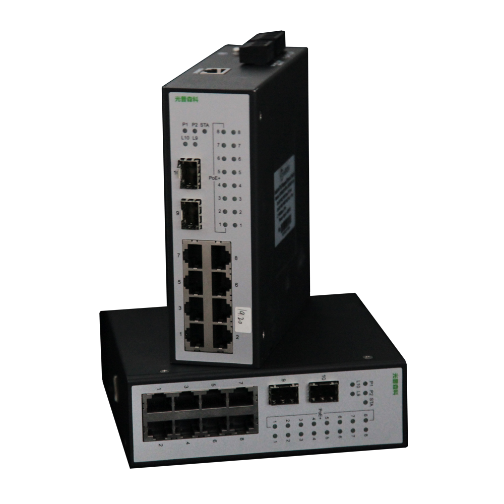 Commutateur Ethernet PoE géré industriel GPEM2010GP à 8 ports