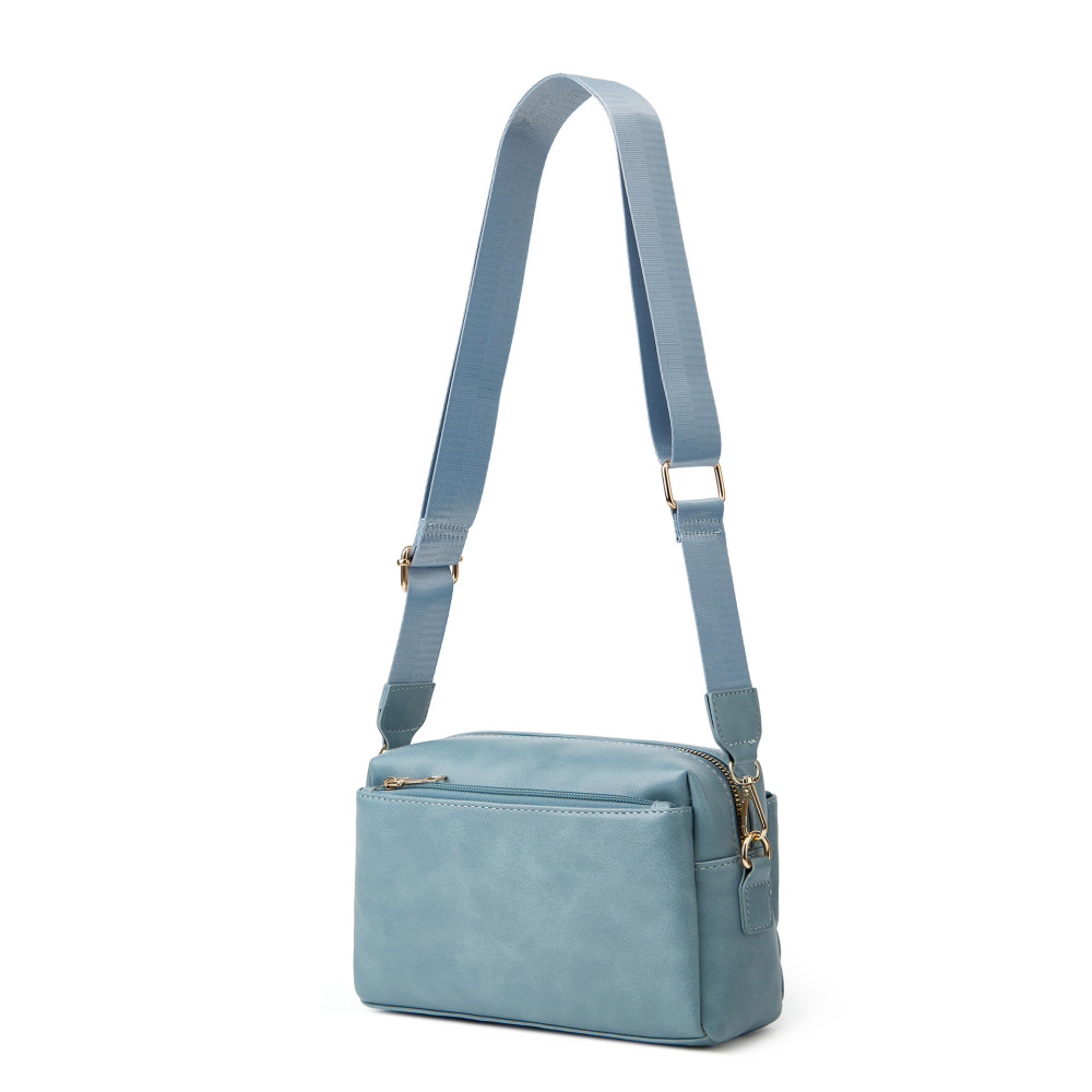 Women's bag slung over one shoulder, multi-zipper, water-repellent PU women's bag