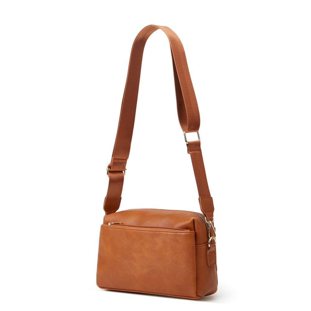 Women's bag slung over one shoulder, multi-zipper, water-repellent PU women's bag