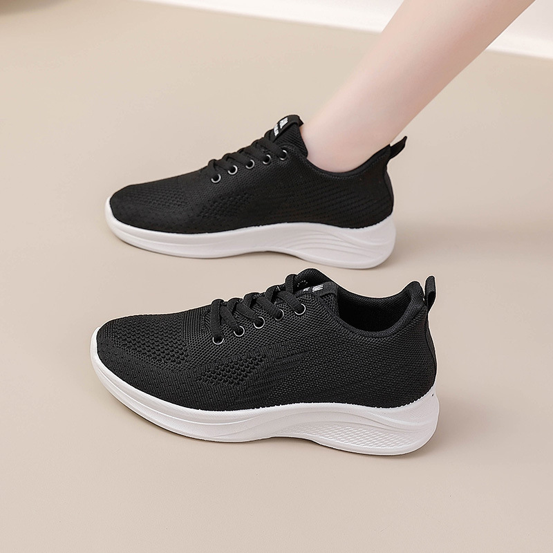 Spring new women's shoes fly woven mesh women's sports shoes