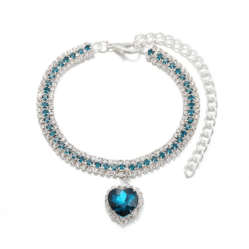 Color rhinestone color crystal love pendant