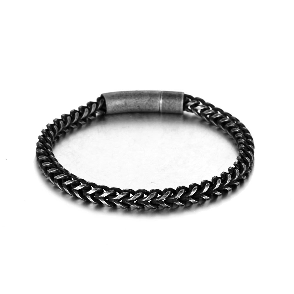 Stainless steel men's minimalist bracelet