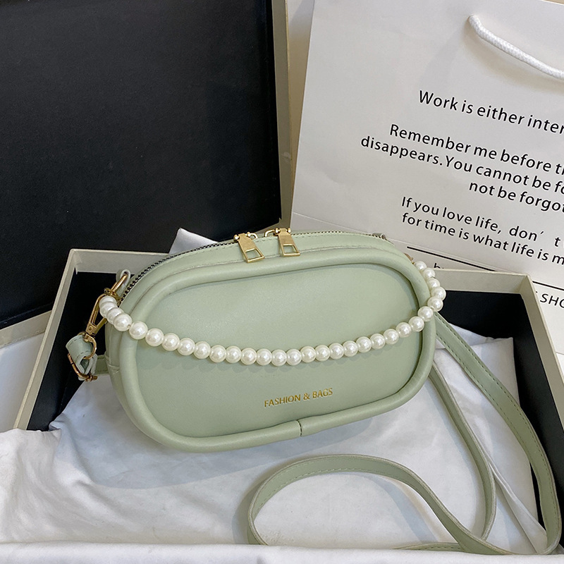 Solid color simple small square bag