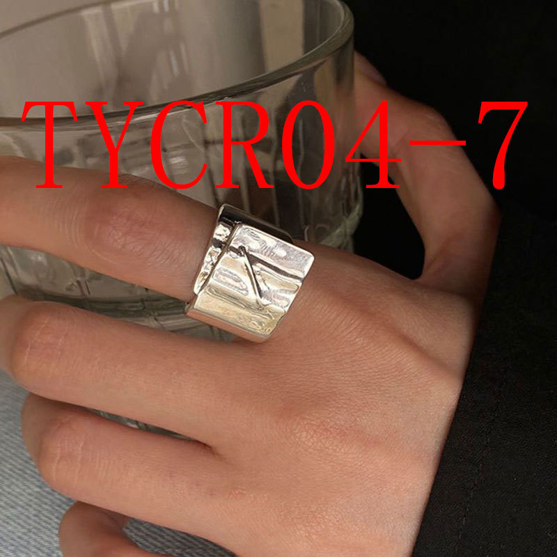 Minority design sterling silver irregular geometric ring #TYCR04