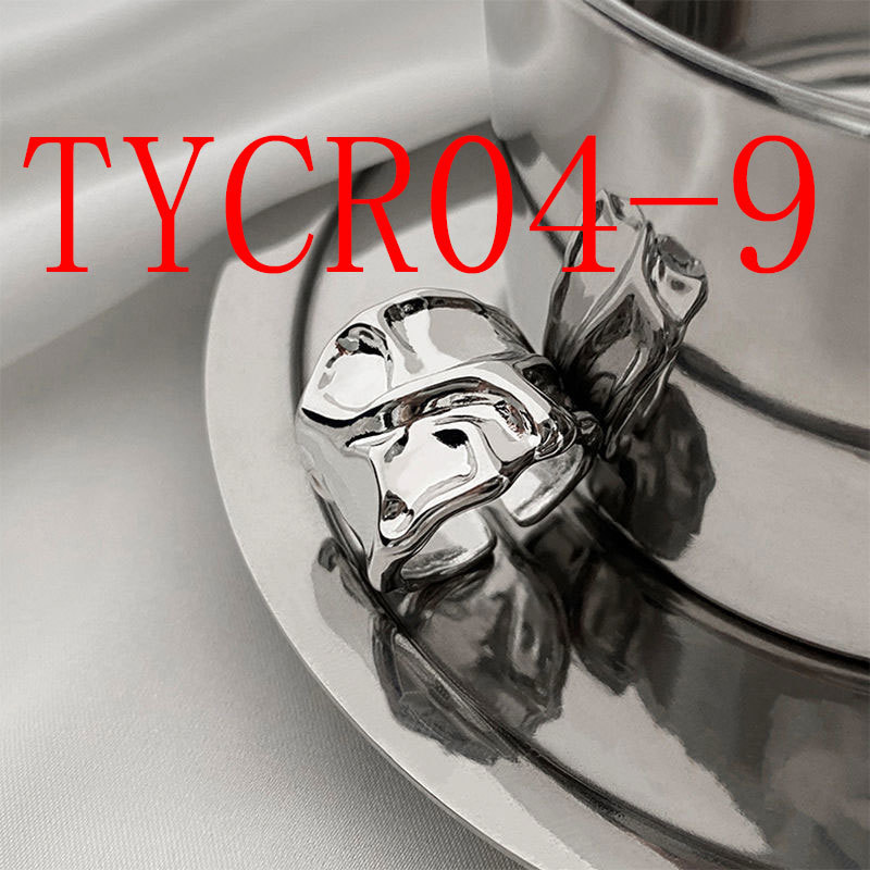 Minority design sterling silver irregular geometric ring #TYCR04