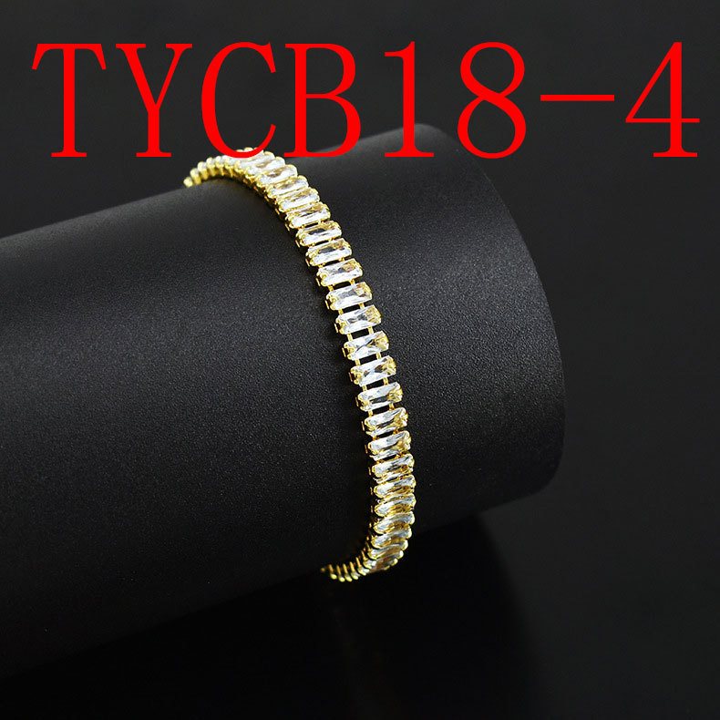 Crystal colored diamond zircon bracelet single row full of diamonds fashion tennis bracelet.#TYCB18