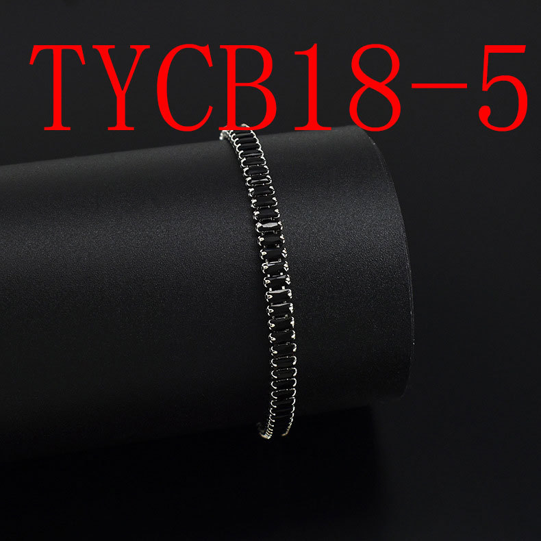 Crystal colored diamond zircon bracelet single row full of diamonds fashion tennis bracelet.#TYCB18