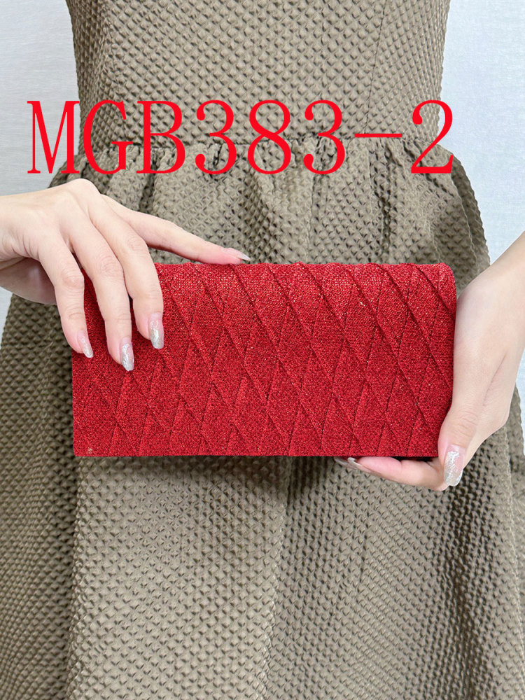 Twill pleated dinner bag with sparkling color-changing cloth clutch chain bag #MGB383