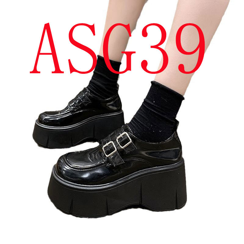 Ultra-high thick soled shoes, small leather shoes and women's shoes with high thick soled.. #ASG39