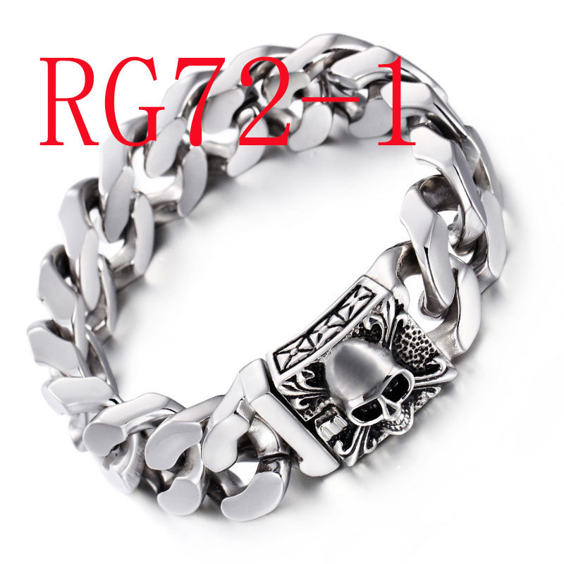 Factory jewelry wholesale personality Cuban chain titanium bracelet # RG72