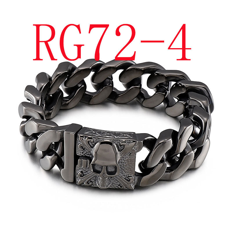 Factory jewelry wholesale personality Cuban chain titanium bracelet # RG72