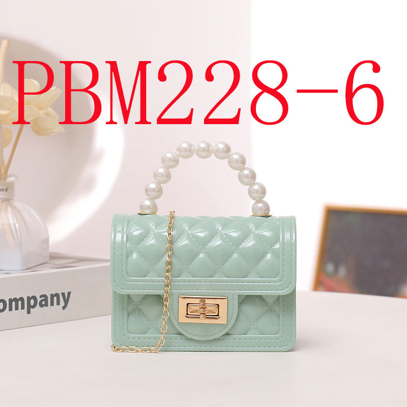 Spring and Autumn Candy-colored Pearl clutch mini silicone jelly bag #PBM228