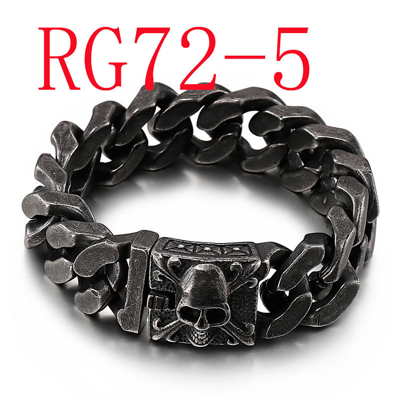 Factory jewelry wholesale personality Cuban chain titanium bracelet # RG72