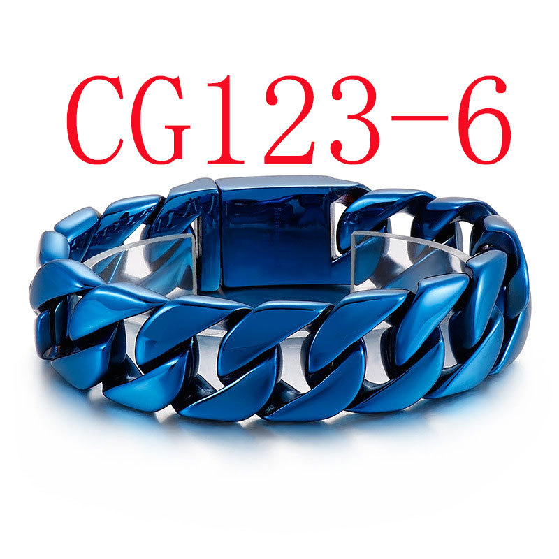 European and American hipsters fashion personality simple atmosphere men's titanium bracelet #CG123