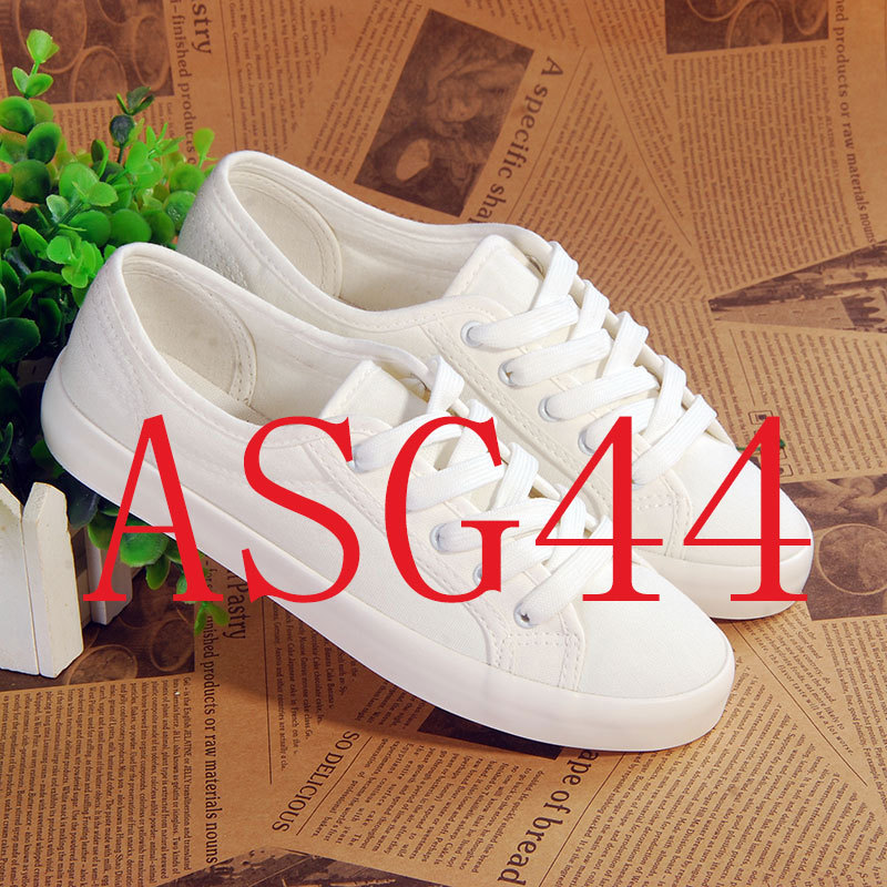 Long-distance canvas shoes women's flat-heeled small white shoes #ASG44