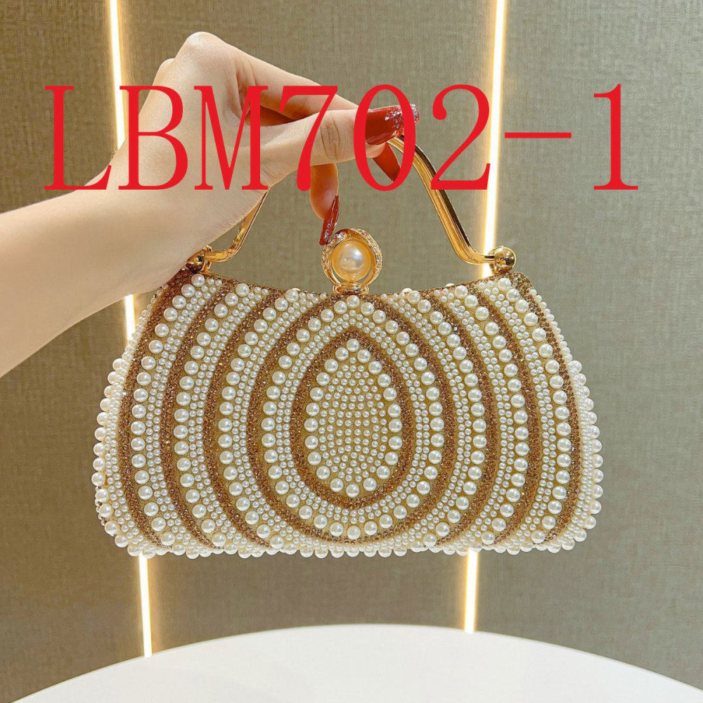 Ladies Pearl dinner bag banquet dress diagonal handbag #LBM702