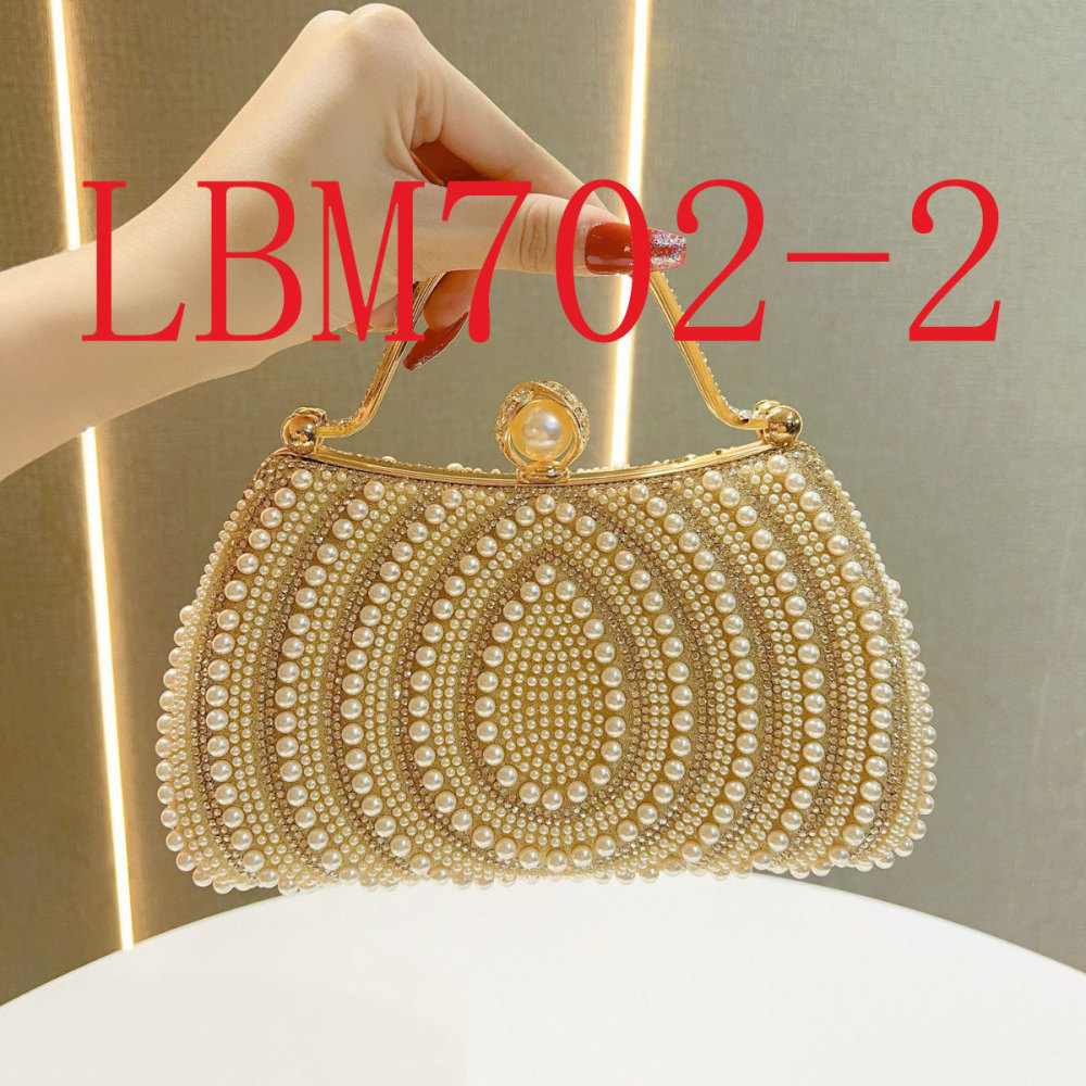 Ladies Pearl dinner bag banquet dress diagonal handbag #LBM702