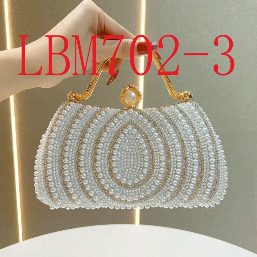 Ladies Pearl dinner bag banquet dress diagonal handbag #LBM702