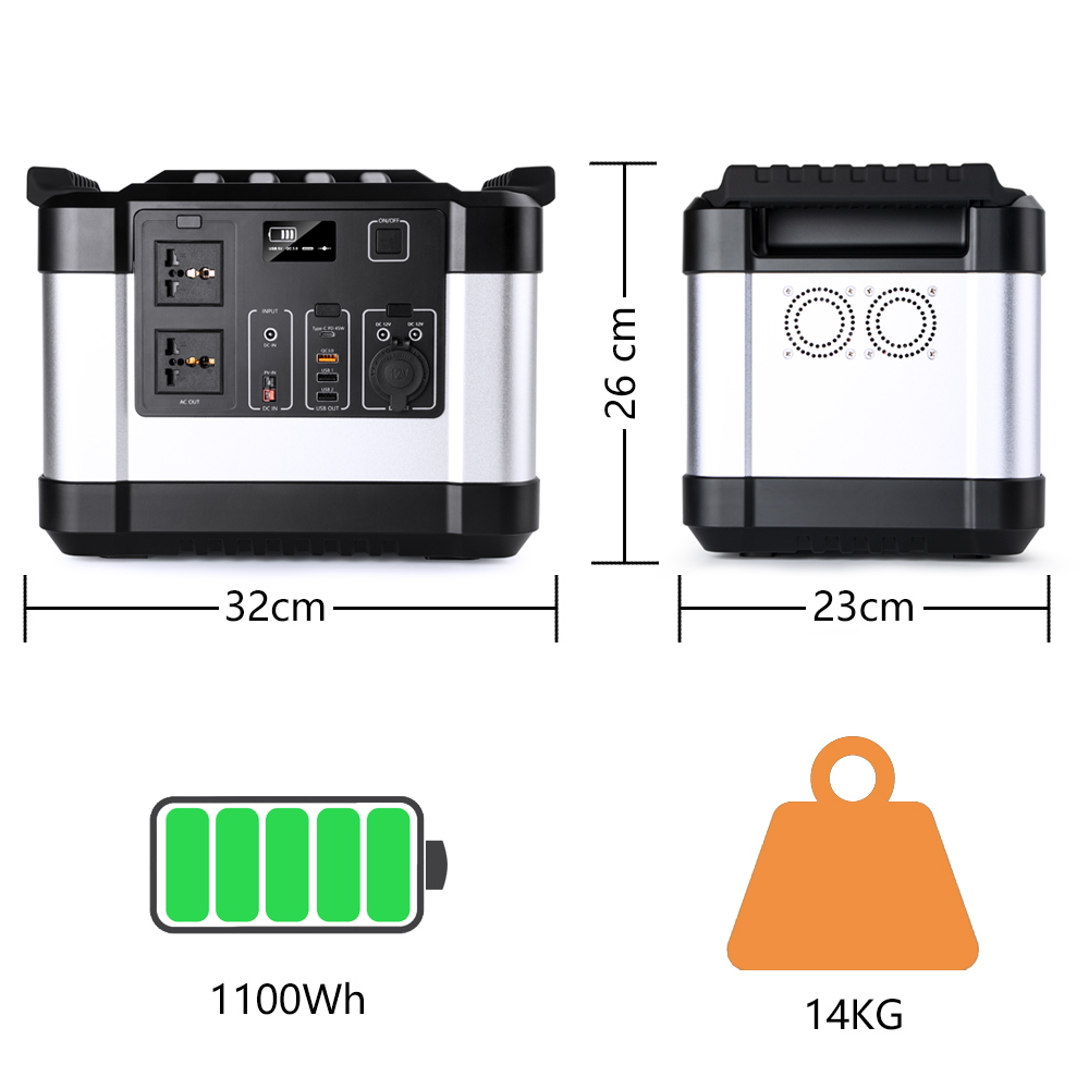 G1000 22.2V 50Ah 1110Wh NCM Lithium Battery Portable Outdoor Power Supply