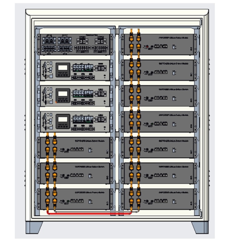 RisunPower 51.2Khw Big Power Stack Type All in one Off Grid Residential Power Storage Lithium battery LiFePO4 51.2V 1000AH