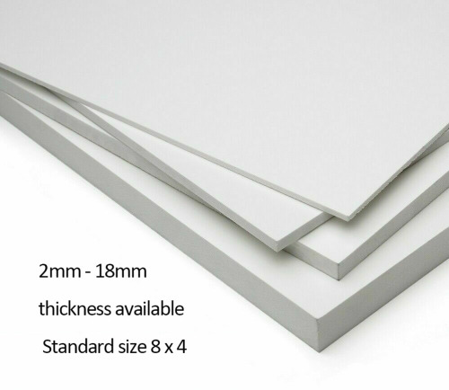 Pvc foam board 4 x 8 size 3mm thickness 0.34 density