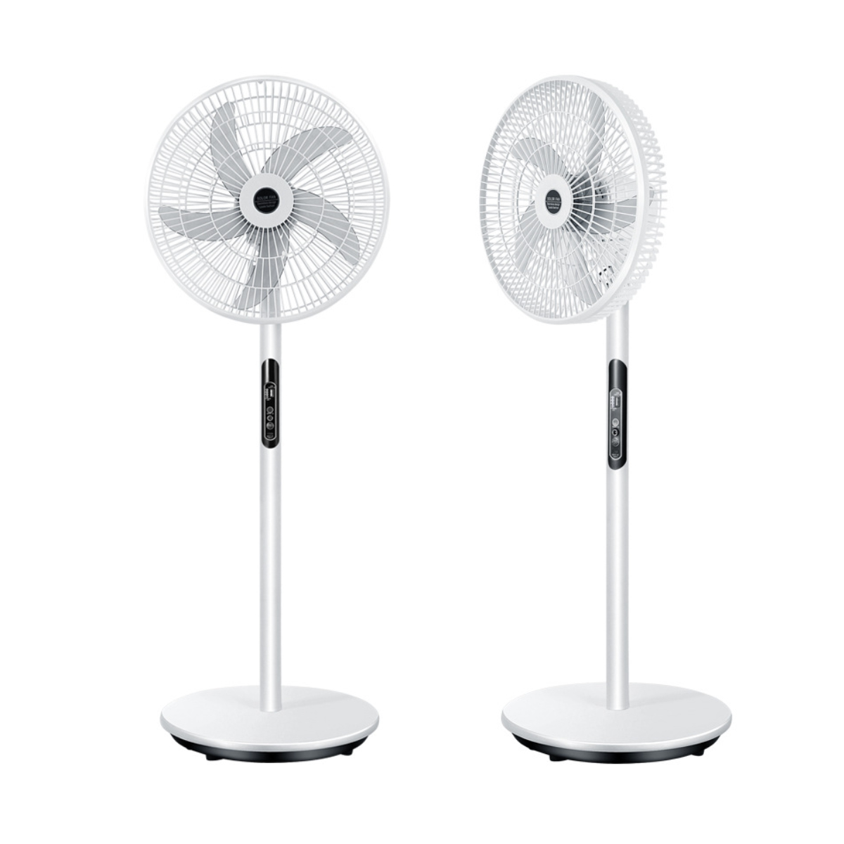 Quatliy big air flow Portable Ac Dc Rechargeable Solar remote control Standing Fan With Solar Panel Solar Fan System