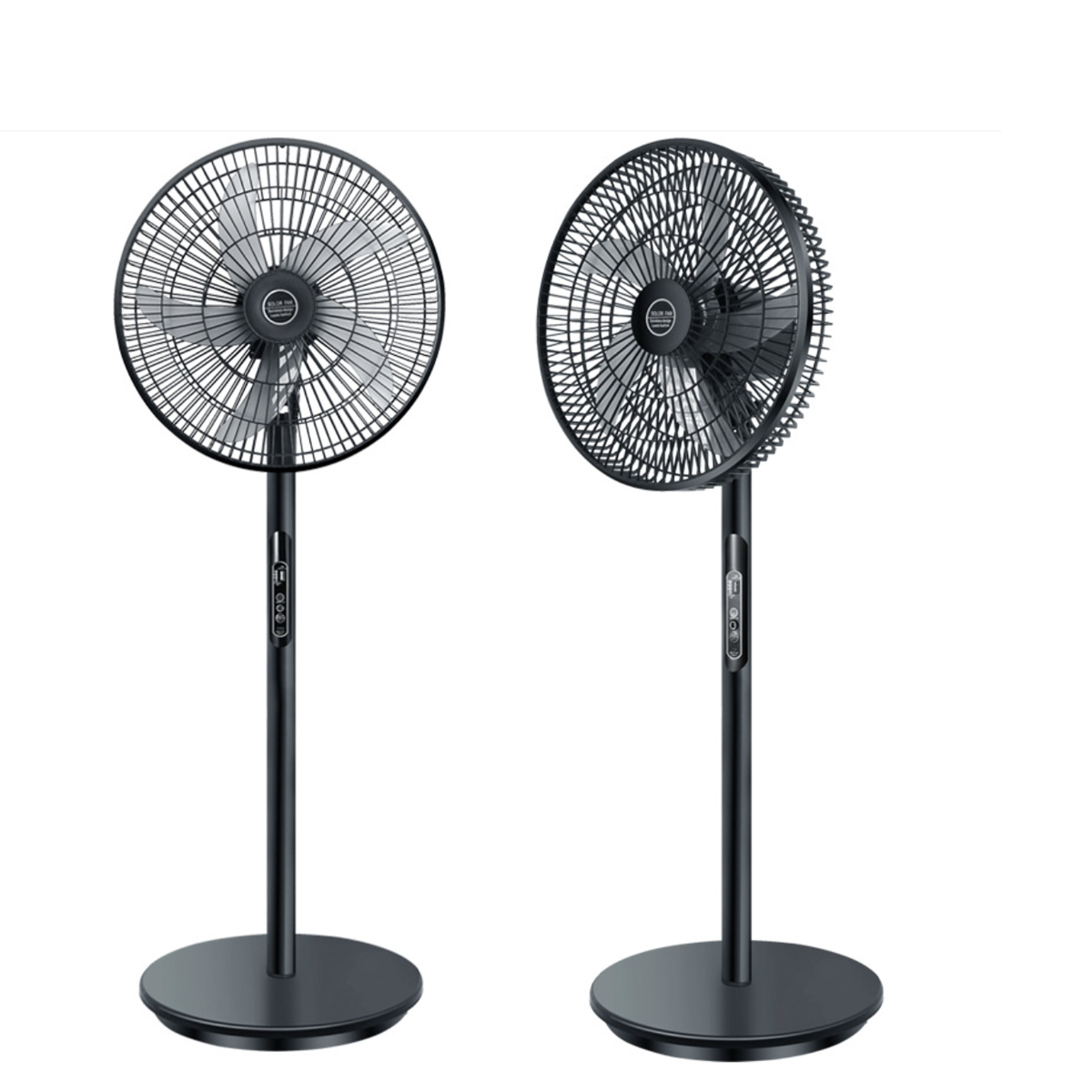 Quatliy big air flow Portable Ac Dc Rechargeable Solar remote control Standing Fan With Solar Panel Solar Fan System