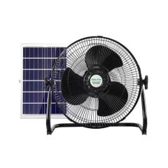 Quatliy big air flow Portable Rechargeable Solar floor Fan With Solar Panel Solar Fan System