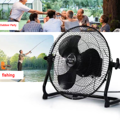 Quatliy big air flow Portable Rechargeable Solar floor Fan With Solar Panel Solar Fan System
