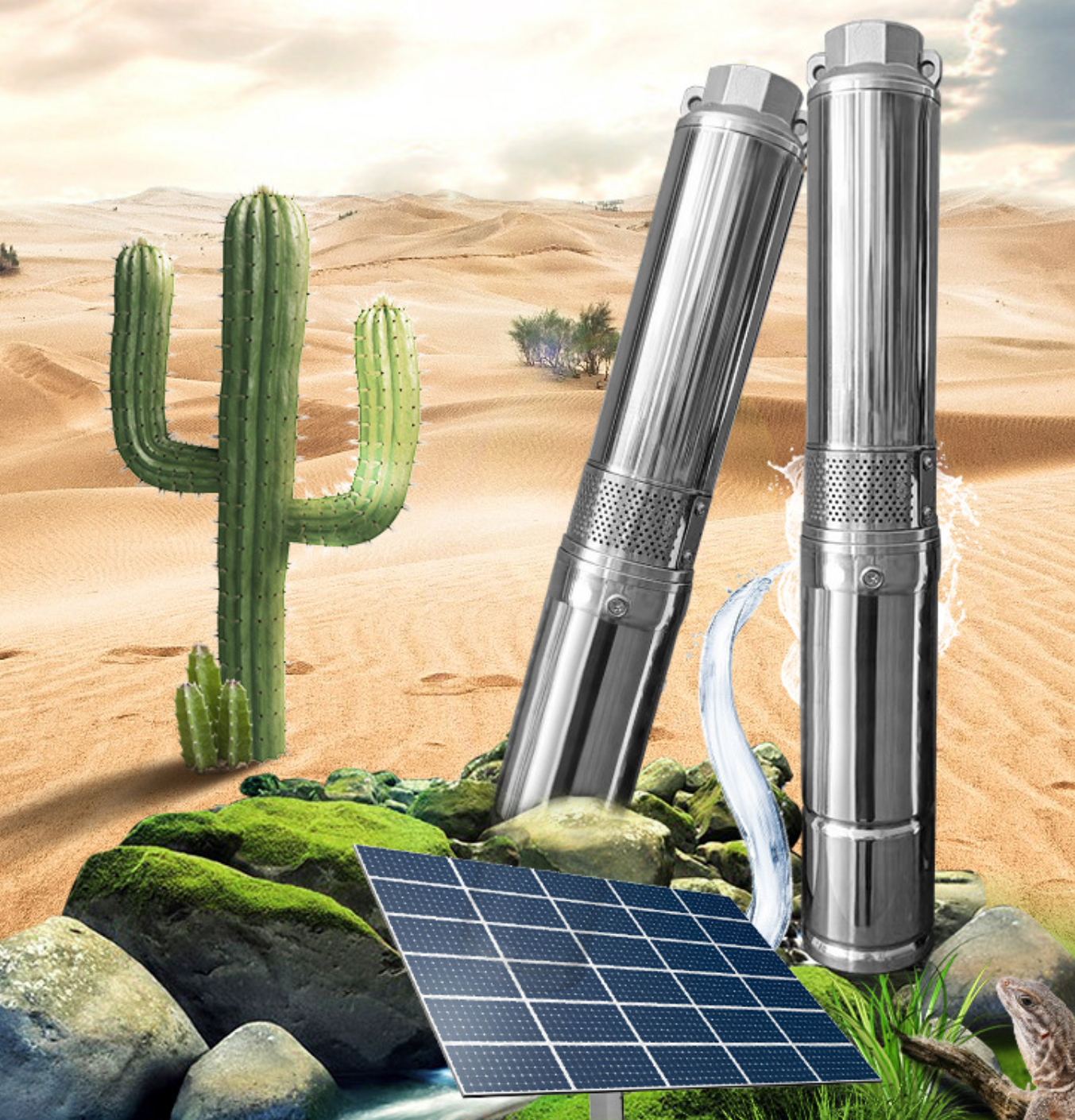 agriculture 21-36m3/h solar pump photovoltaic water pump high-power high head deep well pump for greenhouse farming