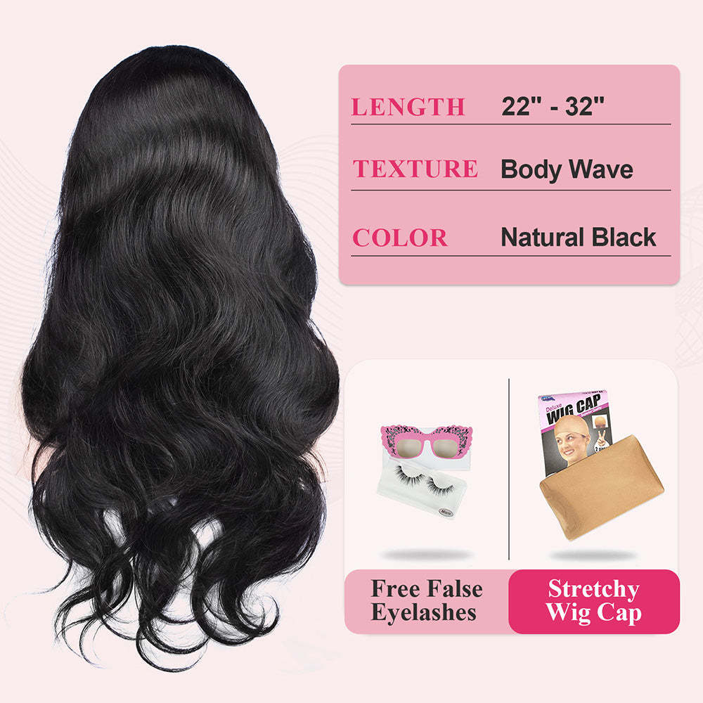 #1 Body Wave HD Lace Front Wigs Human Hair 200% Density Transparent Lace Frontal Wigs Pre Plucked With Baby Hair RXHAIR