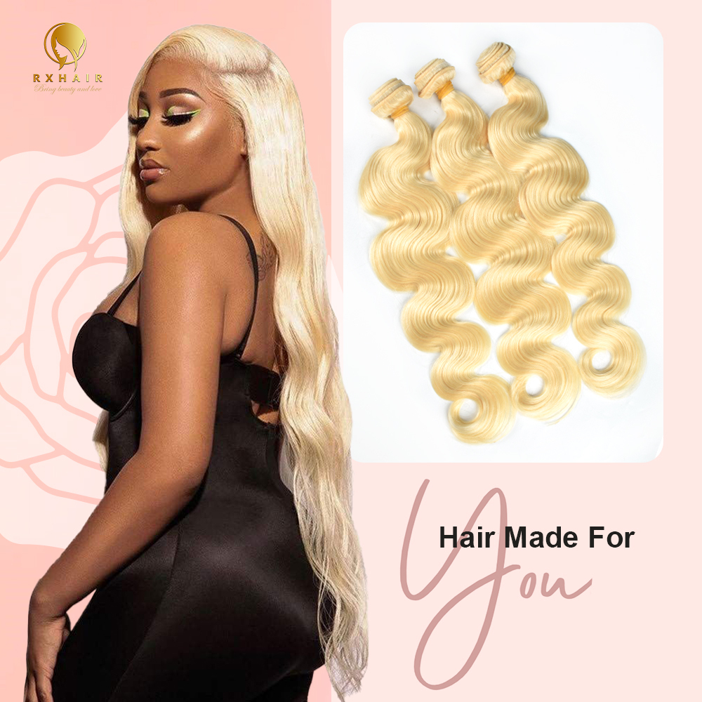 #613 Body Wave Human Hair Bundles Virgin Hair 100% Unprocessed Weave Bundles Human Hair Double Weft RXHAIR