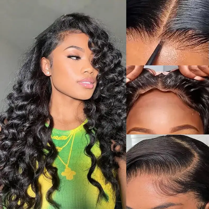 #1 Loose Deep Wave HD Lace Front Wigs Human Hair 200% Density Transparent Lace Frontal Wigs Pre Plucked With Baby Hair RXHAIR