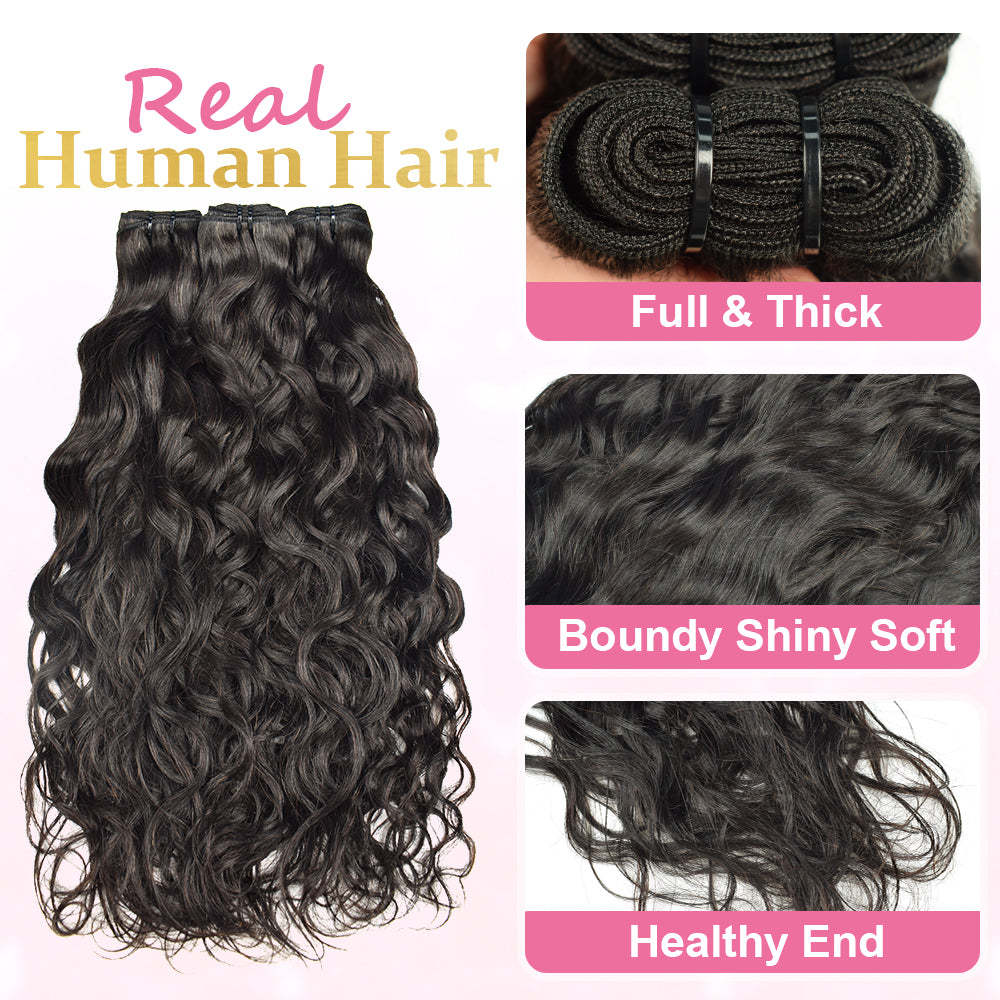 #1 Water Wave Human Hair Bundles Brazilian Virgin Hair Bundles Weave Hair RXHAIR