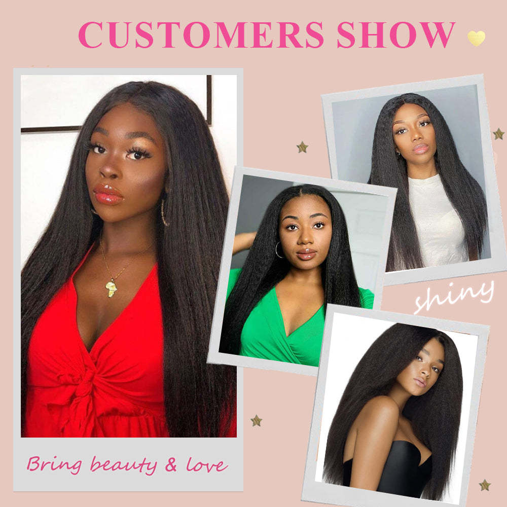 Kinky Straight #1B HD Lace Closure Human Hair RXHAIR