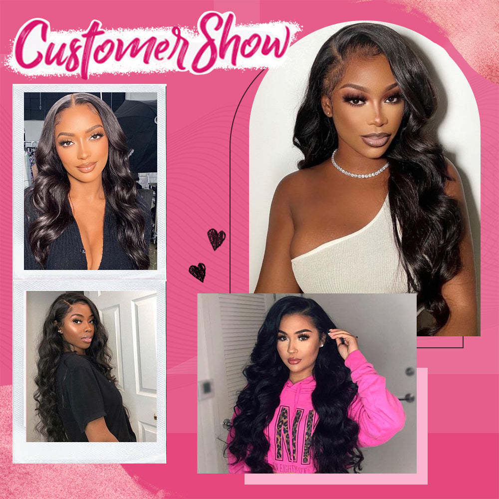 #1 Body Wave HD Lace Front Wigs Human Hair 200% Density Transparent Lace Frontal Wigs Pre Plucked With Baby Hair RXHAIR